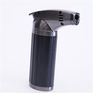Parmida Tek Torch Pürmüz Siyah-Gunmetal Masa Tipi Puro Çakmağı