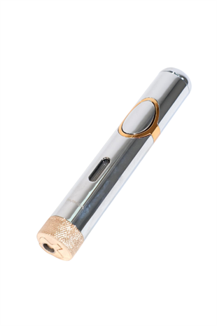 Parmida Tek Torch Pürmüz Delicili Gümüş Metal Puro Çakmağı