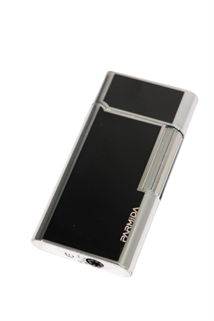 Parmida Soft Flame Siyah Gümüş Metal Puro Çakmağı