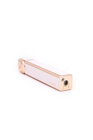 Parmida Slim Beyaz-Gold Soft Flame Metal Çakmak