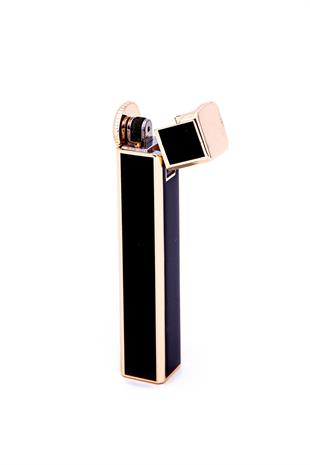 Parmida Slim Siyah-Gold Soft Flame Metal Çakmak