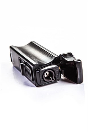 Parmida Tek Torch Pürmüz Siyah Puro Çakmağı