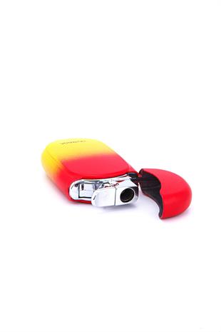Parmida Tek Torch Pürmüz Sarı-Kırmızı Metal Puro Çakmağı