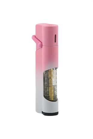 Parmida Tek Torch Pürmüz Pembe-Beyaz Puro Çakmağı