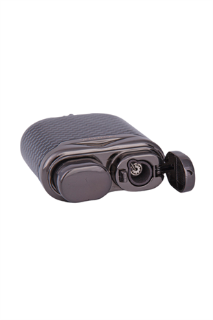 Parmida Tek Torch Pürmüz Karbon Desenli Gunmetal Metal Puro Çakmağı