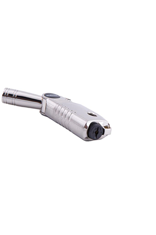 Parmida Tek Torch Pürmüz Gümüş Oynar Başlıklı Masa Tipi Puro Çakmağı