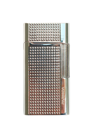 Parmida Soft Flame Gümüş İşlemeli Metal Puro Çakmağı