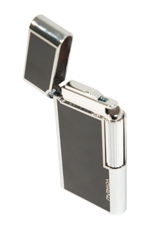 Parmida Soft Flame Siyah Gümüş Metal Puro Çakmağı