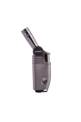 Parmida Tek Torch Pürmüz Gunmetal Oynar Başlıklı Masa Tipi Puro Çakmağı