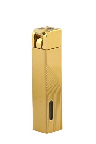 Parmida Tek Torch Pürmüz Gold İşlemeli Metal Puro Çakmağı