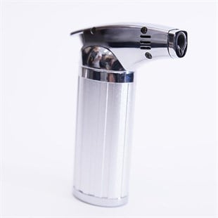 Parmida Tek Torch Pürmüz Gümüş Masa Tipi Puro Çakmağı