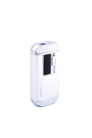 Parmida Gümüş Multifonksiyonel Çakmak (Tek Torch Pürmüz Puro Çakmağı, Elektrikli Çakmak, Powerbank, El Feneri)