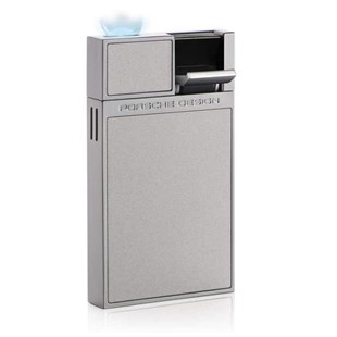 Porsche Design Düz Alev Mat Gümüş Puro Çakmağı