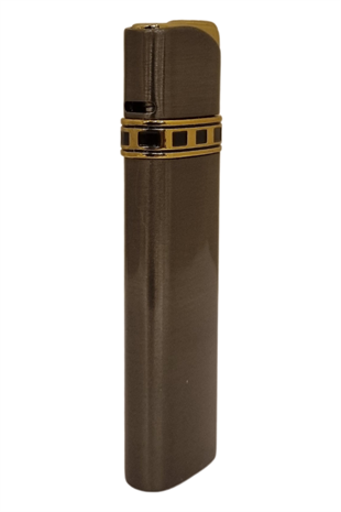 PremiumQuality Tek Torch Pürmüz Koyu Gümüş Puro Çakmağı