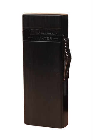 PremiumQuality Fırçalı Siyah Metal Benzinli Çakmak