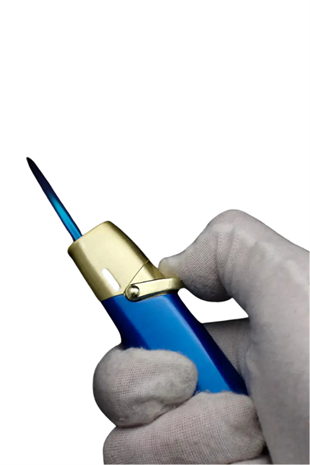 PremiumQuality Tek Torch Pürmüz Lacivert Metal Puro Çakmağı