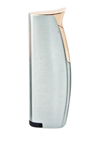 PremiumQuality Gümüş - Bronz Tek Torch Pürmüz Metal Puro Çakmağı