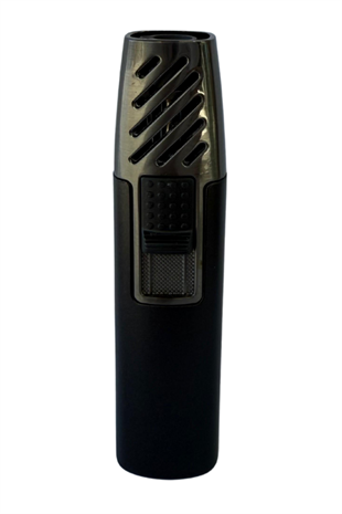 PremiumQuality Siyah-Gunmetal Tek Torch Pürmüz Metal Puro Çakmağı