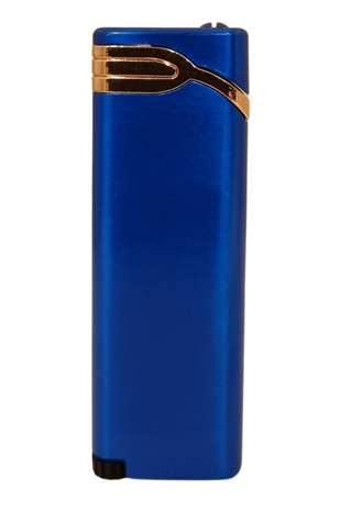 PremiumQuality Mavi - Bronz Tek Torch Pürmüz Metal Puro Çakmağı