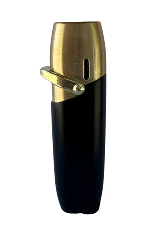 PremiumQuality Tek Torch Pürmüz Siyah Metal Puro Çakmağı