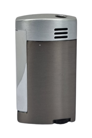 PremiumQuality Tek Torch Pürmüz Koyu Gümüş Puro Çakmağı