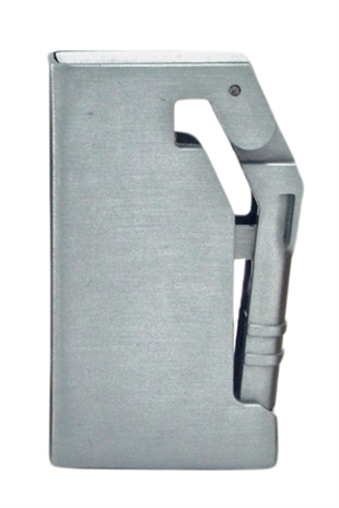 PremiumQuality Gümüş Tek Torch Pürmüz Metal Puro Çakmağı