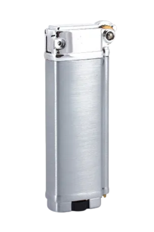 PremiumQuality Gümüş Tek Torch Pürmüz Metal Puro Çakmağı