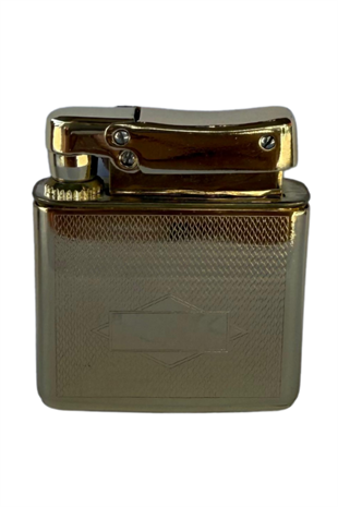 Promise Tek Alevli Gold İşlemeli Metal Benzinli Çakmak