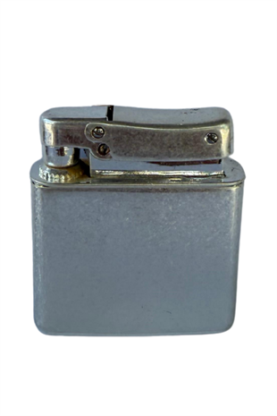 Promise Tek Alevli Fırçalı Gümüş Metal Benzinli Çakmak