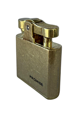 Promise Fırçalı Gold Tek Alevli Benzinli Çakmak