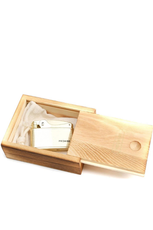 Promise Soft Flame Fırçalı Gold Metal Çakmak