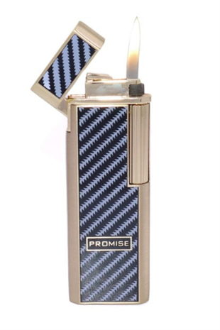 Promise Twiggy Gold Siyah İşlemeli Metal Soft Flame Çakmak