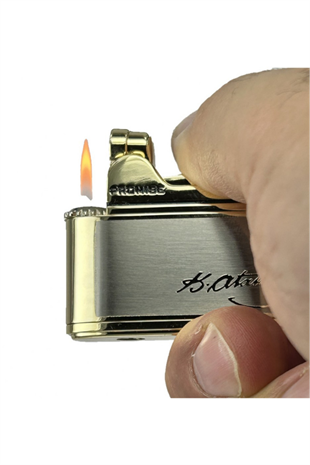 Promise Soft Flame Gold Atatürk İmzalı Metal Çakmak