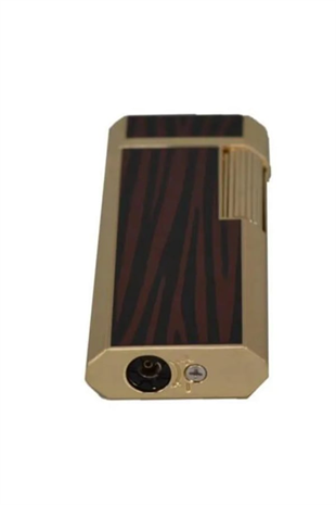 Promise Twiggy Siyah Gold Çizgili Metal Soft Flame Çakmak