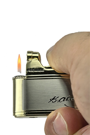 Promise Soft Flame Gold Atatürk İmzalı Metal Çakmak