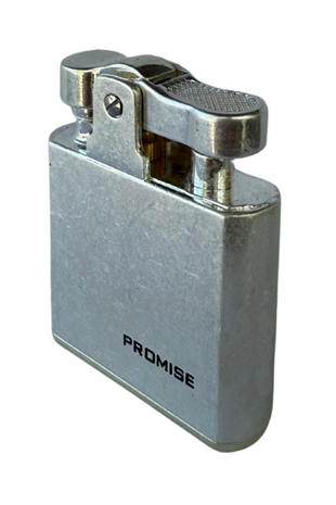 Promise Fırçalı Gümüş Tek Alevli Benzinli Çakmak