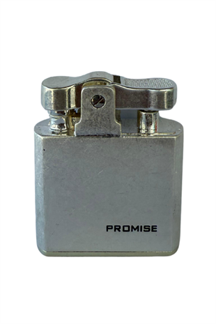 Promise Fırçalı Gümüş Tek Alevli Benzinli Çakmak
