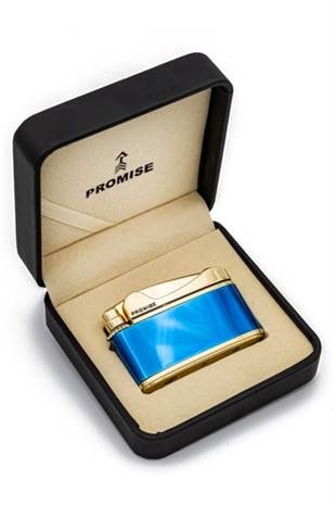 Promise Soft Flame Lacivert Gold Metal Çakmak