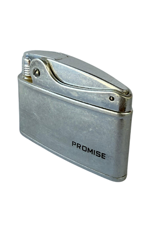 Promise Fırçalı Gümüş Tek Alevli Benzinli Çakmak