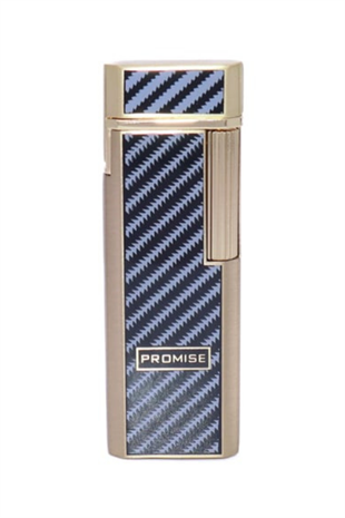 Promise Twiggy Gold Siyah İşlemeli Metal Soft Flame Çakmak