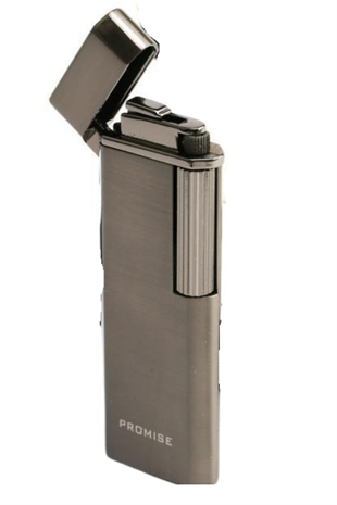 Promise Twiggy Fırçalı Gold Metal Soft Flame Çakmak