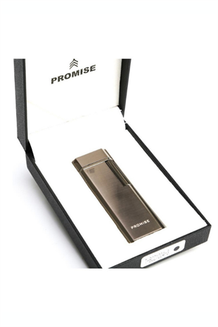 Promise Twiggy Fırçalı Gold Metal Soft Flame Çakmak