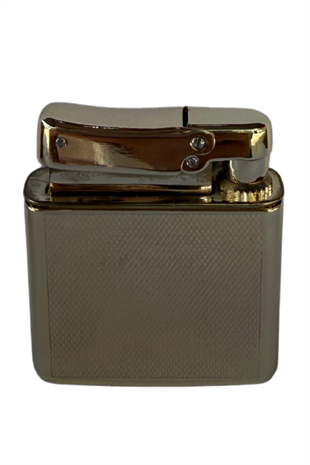 Promise Tek Alevli Gold İşlemeli Metal Benzinli Çakmak