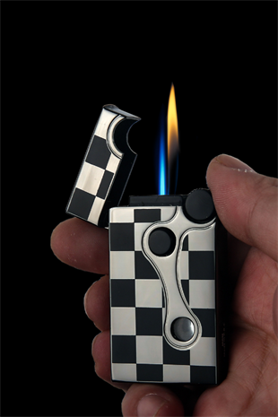 Quantoro Soft Flame Gunmetal Desenli Metal Puro Çakmağı