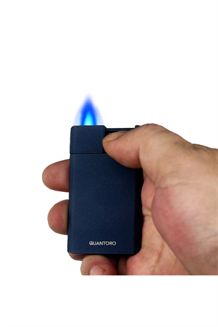 Quantoro Tek Torch Pürmüz Lacivert Metal Puro Çakmağı