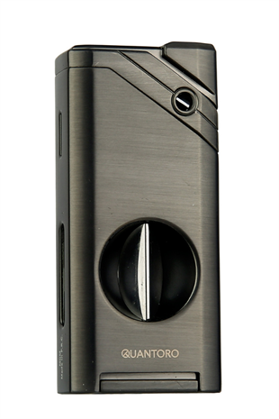 Quantoro Tek Torch Pürmüz V-Cut Gunmetal Metal Puro Çakmağı