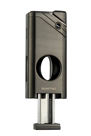 Quantoro Tek Torch Pürmüz V-Cut Gunmetal Metal Puro Çakmağı