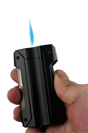 Quantoro Tek Torch Pürmüz Siyah Metal Puro Çakmağı