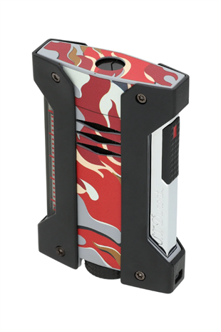 S.T. Dupont Camo Kamuflaj Desenli Kırmızı Puro Çakmağı 21451