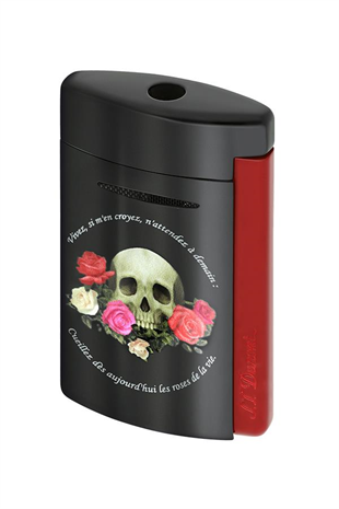 S.T. Dupont Minijet Memento Mori Kırmızı-Siyah Puro Çakmağı 10894